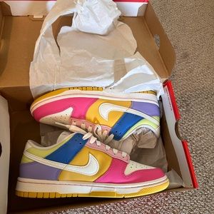 Nike Dunk Low Women’s Multicolor - Never worn!